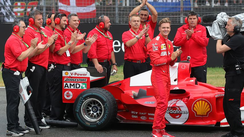 Mick Schumacher (2.v.r.) auf dem Hockenheimring, Ende Juli 2019