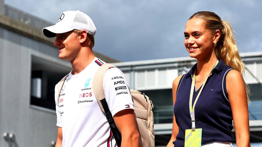Mick Schumacher und Laila Hasanovic auf einem Event