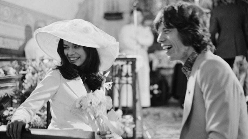 Mick und Bianca Jagger bei ihrer Hochzeit im Mai 1971
