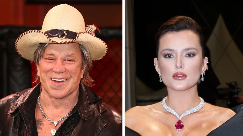 Mickey Rourke weist Bella Thornes Gewaltvorwürfe zurück