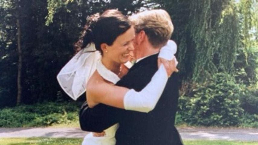 Mickie Krause und seine Frau an ihrem Hochzeitstag im Jahr 2001