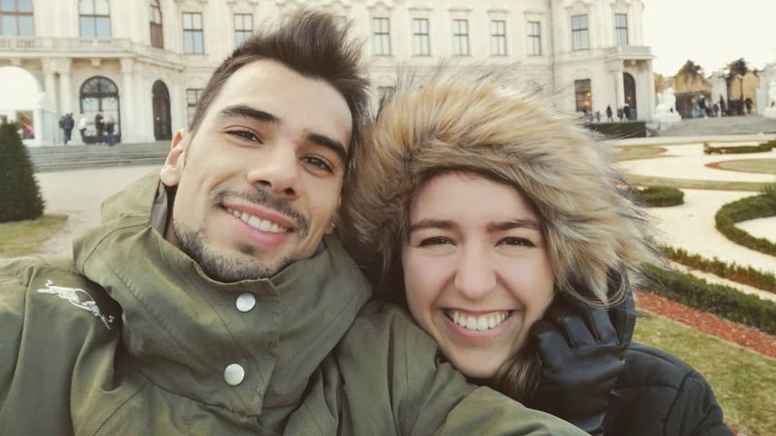 Miguel Oliveira und seine Verlobte Andreia Pimenta im Jahr 2018