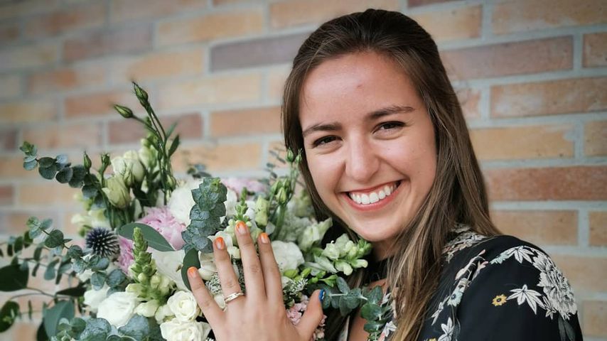 Miguel Oliveiras Verlobte Andreia Pimenta nach dem Heiratsantrag im Jahr 2019