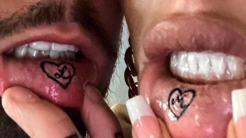 Mike Heiter und Laura Morantes Liebestattoo