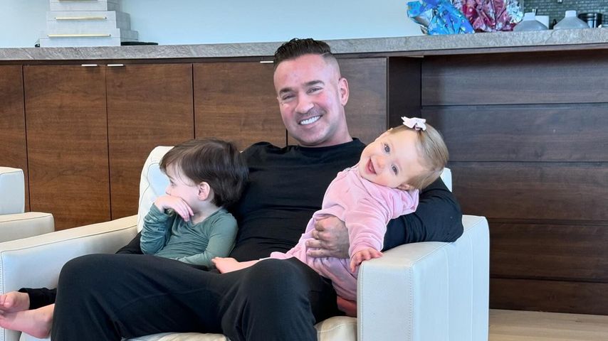 Mike Sorrentino mit Sohn Romeo und Tochter Mia