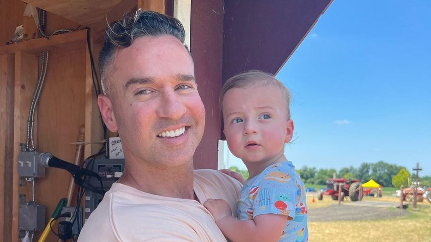 Mike Sorrentino mit seinem Sohn Romeo, Juli 2022