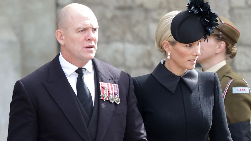 Mike und Zara Tindall auf der Beerdigung von Queen Elizabeth II., September 2022