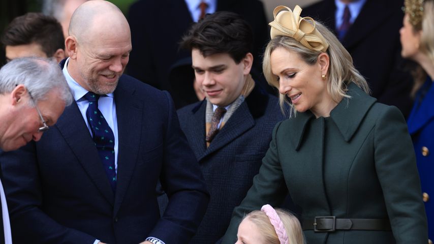 Mike und Zara Tindall mit ihrer Tochter Lena im Dezember 2023