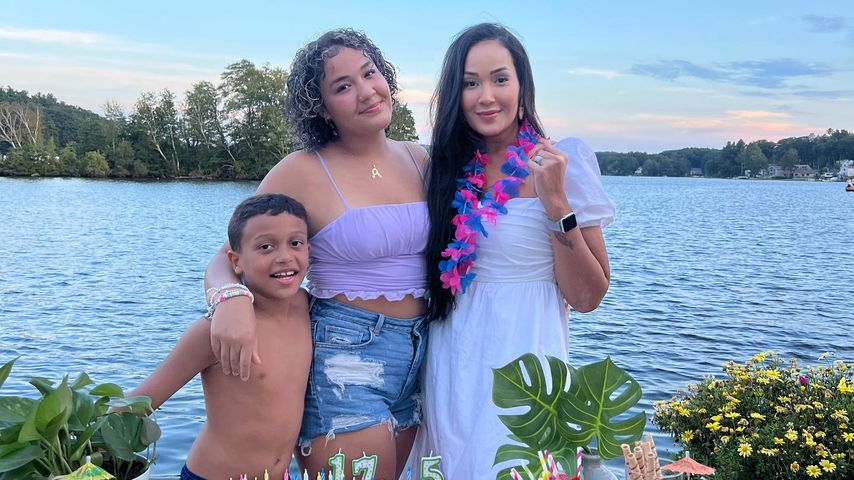 Mila De Jesus, Influencerin (rechts) und ihre zwei Kinder