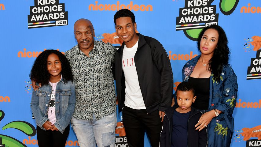 Milan Tyson, Mike Tyson, Miguel Tyson, Morocco Tyson und Lakiha Tyson im März 2018