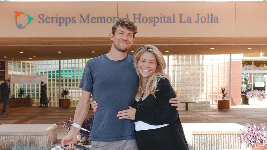 Miles Bowles und Krystal Nielson mit ihrer Tochter