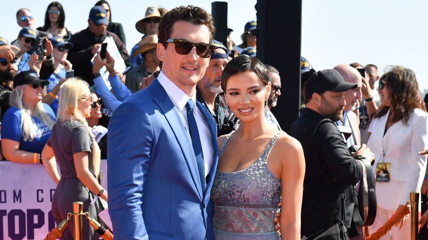 Miles Teller und Keleigh Sperry bei der "Top Gun: Maverick!"-Premiere