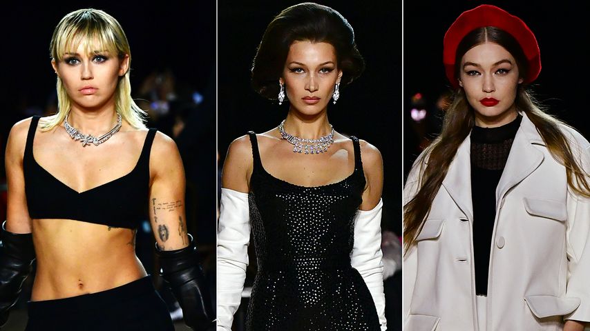 Neu-Model Miley Cyrus rockt den Catwalk mit Hadid-Schwestern