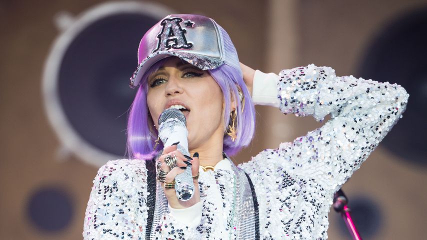 Miley Cyrus im Juni 2019 auf dem Glastonbury Festival in England