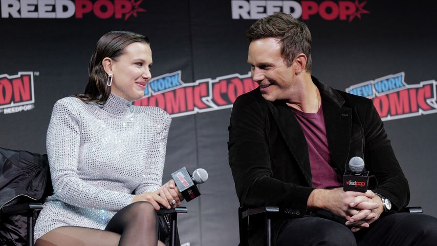 Millie Bobbie Brown und Chris Pratt bei der Comic Con, 2024
