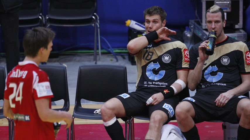 Mimi Kraus und Pascal Hens im Januar 2008 bei der Handball-EM