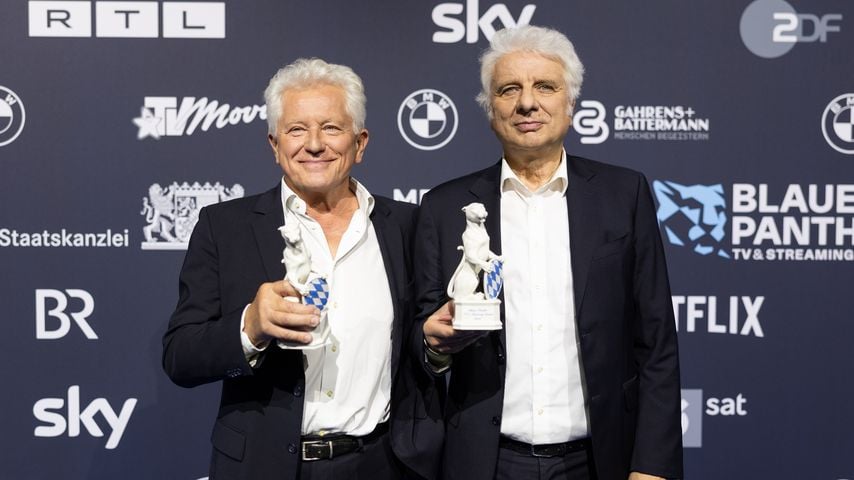 Miroslav Nemec und Udo Wachtveitl mit ihren Auszeichnungen