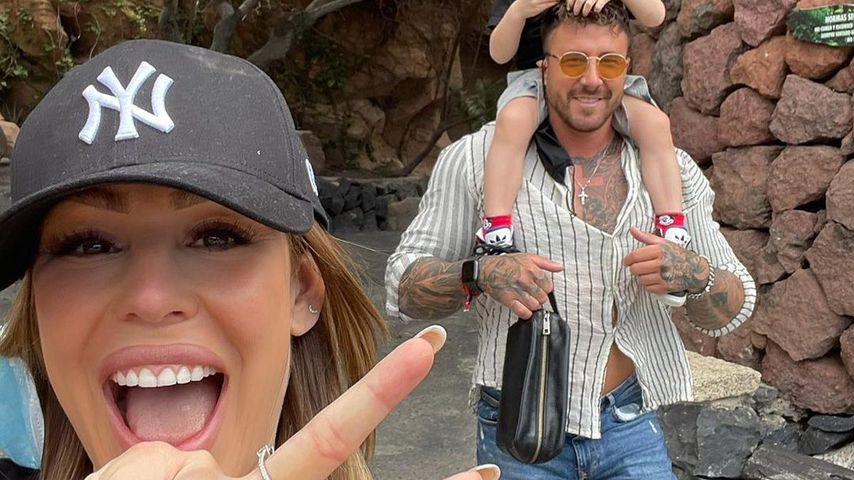 Mischa Mayer und Samantha Abdul mit Sams Sohn
