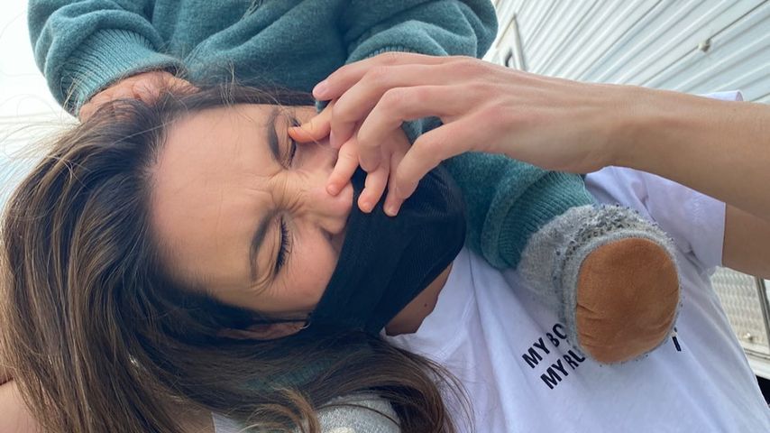Missy Peregrym und ihr Sohn Otis im Januar 2021