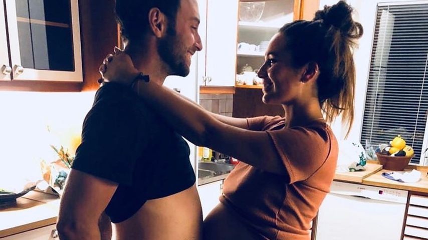 Måns Zelmerlöw und seine schwangere Frau Ciara