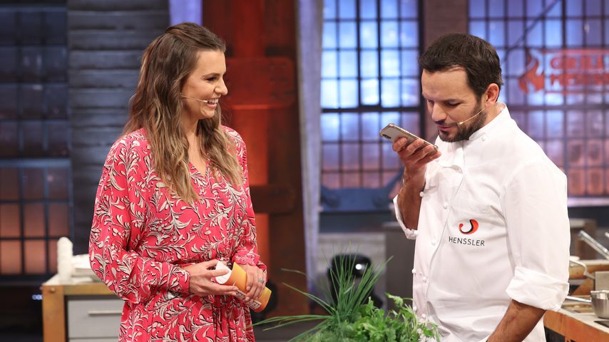 Moderation Laura Wontorra und Profikoch Steffen Henssler bei "Grill den Henssler"