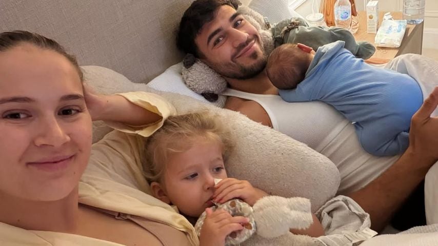 Molly-Mae Hague und Tommy Fury mit ihren Kindern Bambi und Midas, Juni 2026