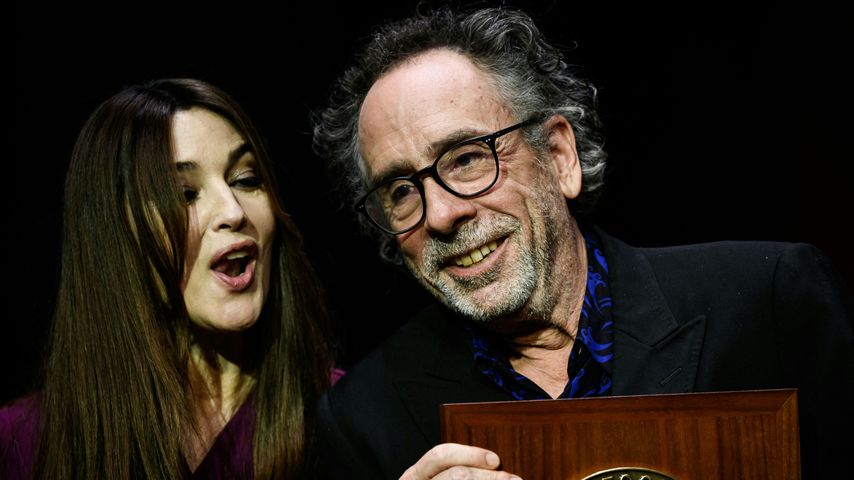 Monica Bellucci und Tim Burton im Oktober 2022 in Lyon
