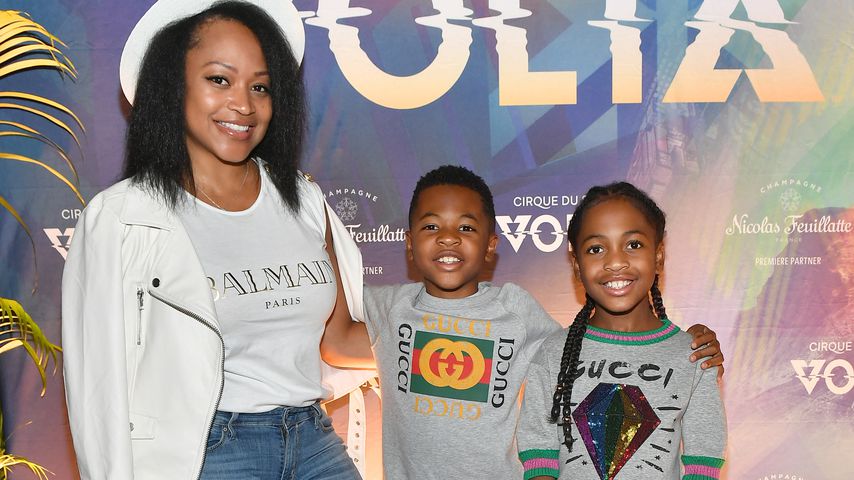 Monyetta Shaw und ihre Kinder Mason Evan Smith und Madeline Grace Smith, 2019