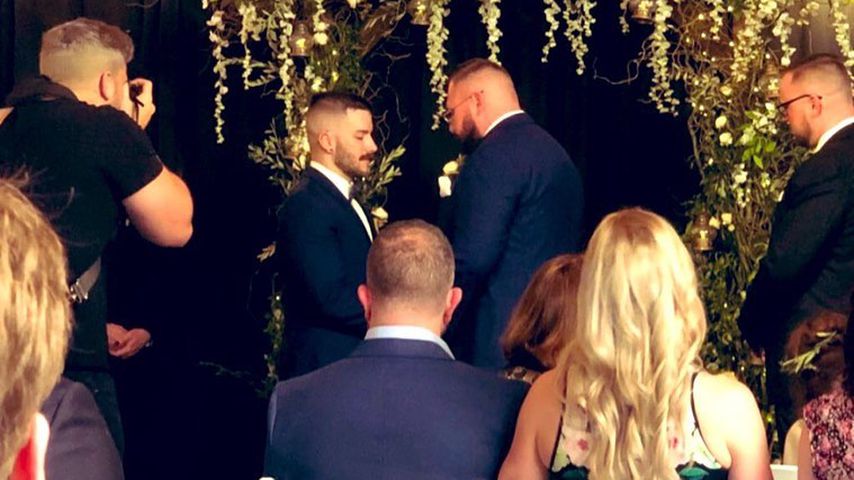 Morgan Cole und Mike Parrow bei ihrer Hochzeit