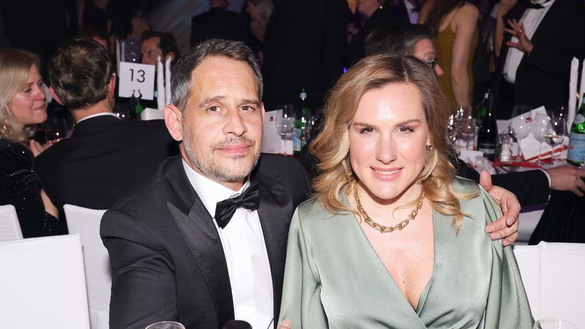 Moritz Bleibtreu mit seiner Frau Saskia im Januar 2025 in München