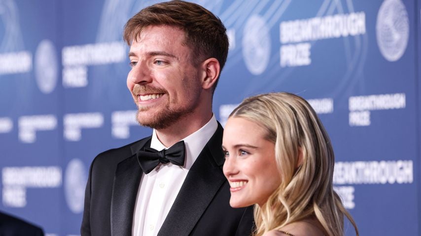 MrBeast (Jimmy Donaldson) und Thea Booysen bei der Breakthrough Prize Ceremony 2025 in Santa Monica