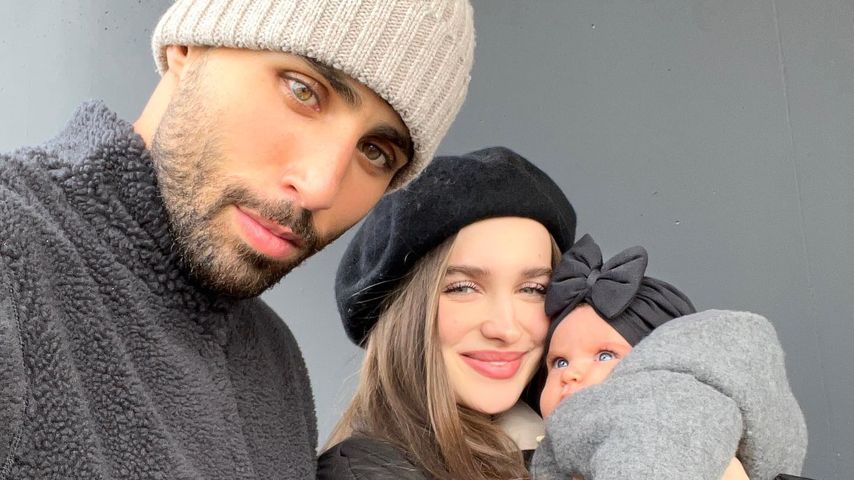 Nader und Louisa Jindaoui mit ihrer Tochter Imani, Januar 2022