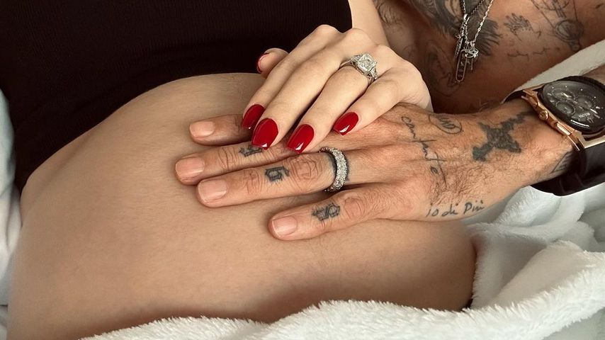 Nadia Ferreiras Babybauch, Februar 2023
