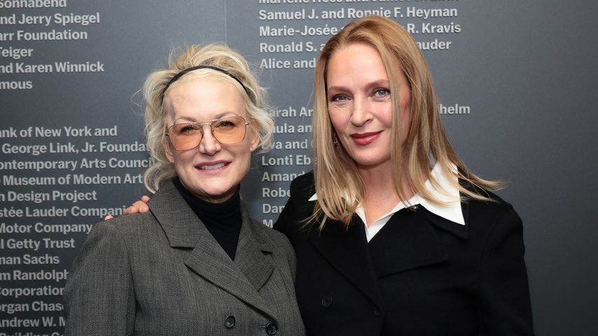 Nancy Jarecki und Uma Thurman im Februar 2024