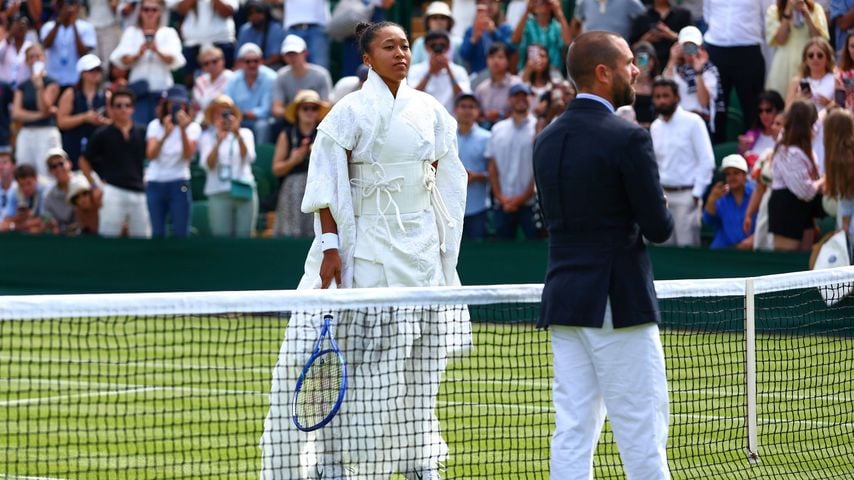 Naomi Osaka vor ihrem Erstrundenmatch in Wimbledon am All England Lawn Tennis and Croquet Club, London, 29. Juni 2026