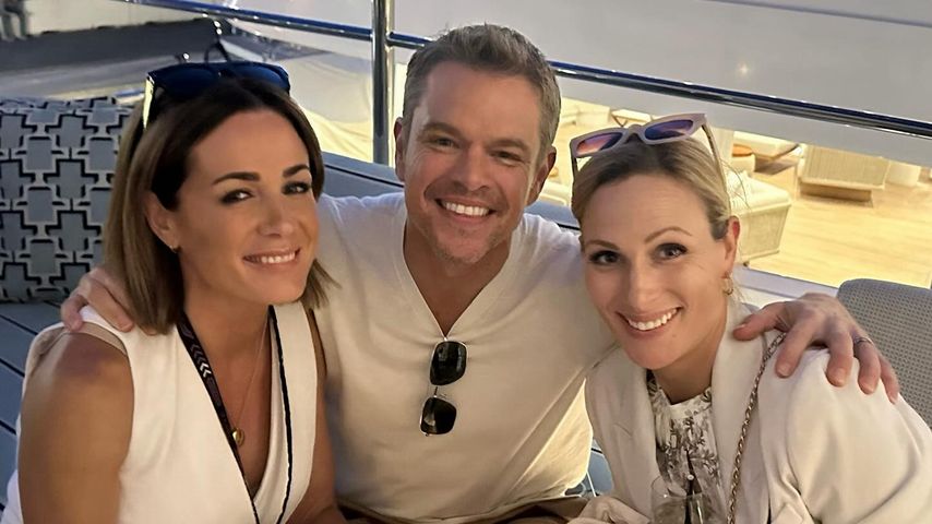 Natalie Pinkham, Matt Damon und Zara Tindall beim Monaco Grand Prix 2024