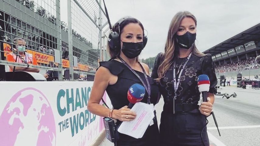 Natalie Pinkham mit ihrer Moderationskollegin
