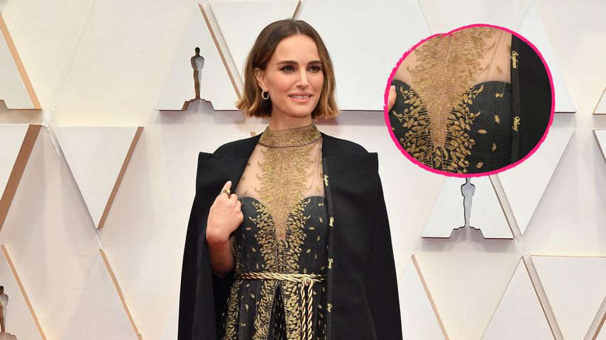 Namen auf Cape: Das steckte hinter Natalie Portmans Outfit