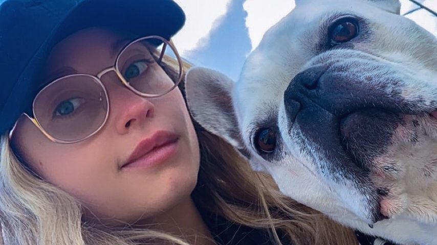 Natalie Viscuso und ihr Hund im Januar 2020