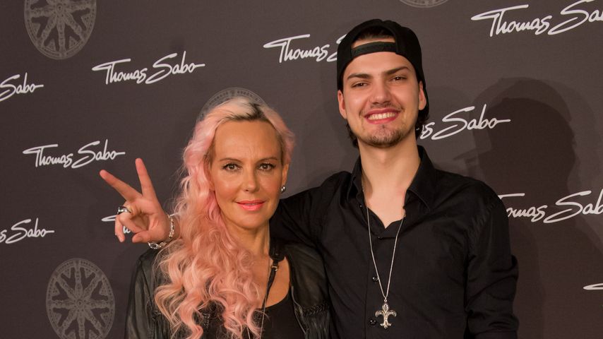 Natascha Ochsenknecht, Model, mit ihrem Sohn Jimi Blue