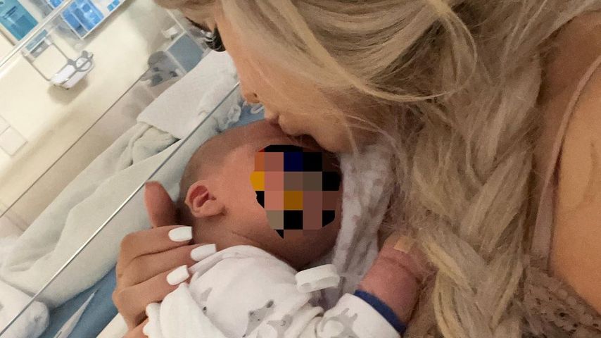 Nathalie Bleicher-Woth mit ihrem Baby, September 2022