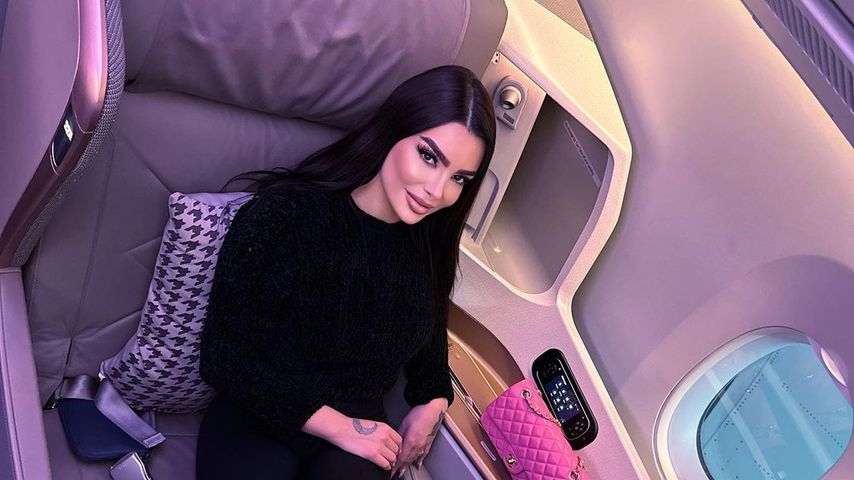Nathalie Gaus im Flugzeug nach Australien