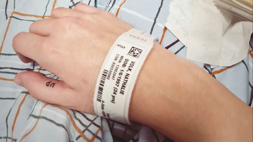Nathalie Volk im Krankenhaus
