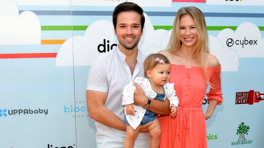 Nathan Kress und seine Frau London sowie Tochter Rosie, September 2018