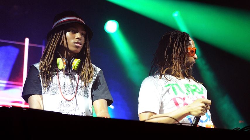 Nathan Smith aka DJ Young Slade und Papa Lil Jon im März 2014