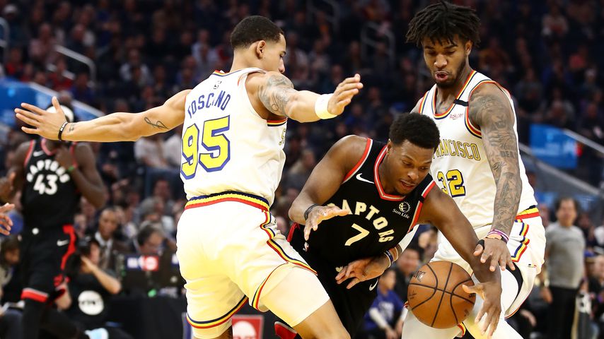 NBA-Spiel der Toronto Raptors gegen die Golden State Warriors im März 2020