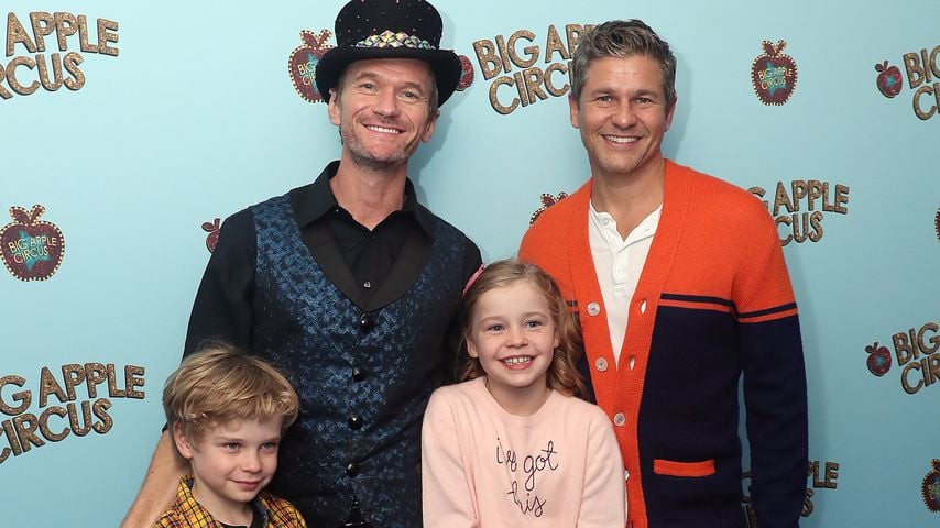 Neil Patrick Harris mit Ehemann David Burtka und ihren Kindern Gideon und Harper