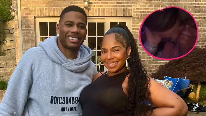 So süß kuscheln Nelly und schwangere Ashanti während Konzert
