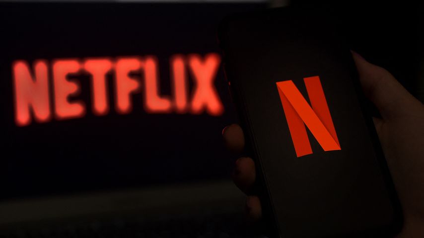 Netflix Logo, aufgenommen in Virginia, 2020