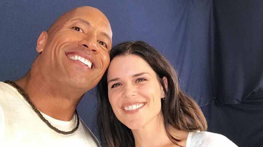Neve Campbell und Dwayne Johnson 2018